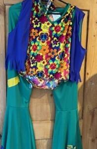 woodstock pantalon gilet chemise sans manches a fleurs Gr. 38-40