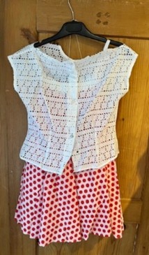 Rock'n Roll 1950 Jupe blouse Gr. M en coton