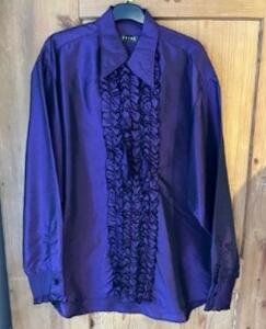 chemise violette satin Gr. XL