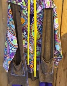 Hippie Cashmere pantalon blouse gilet bandana Gr. 56-58