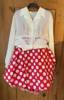 Rock'n Roll jupe jupon en soie et blouse