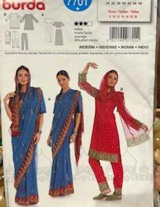 Patron Burda sari taille 34-46