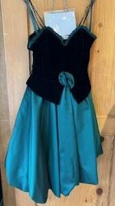 Robe de Bal 1970 satin et velours Gr. 38