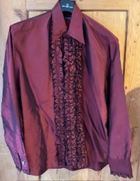 Chemise 1960 disco Bordeau