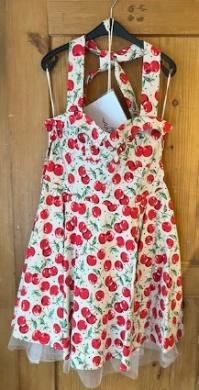 robe rock n 'roll cerise a nouer dans le cou Gr. 38