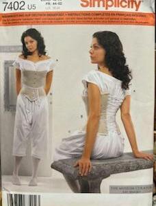 Patron simplicité Bustier Euro Gr. 44-52 instruction a l'intérieur