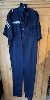 POLICE habit d'une piece ceinture casquette Gr. XL