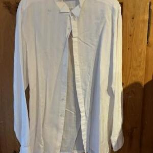 Chemise blanche col en coton cassée prix spéciale