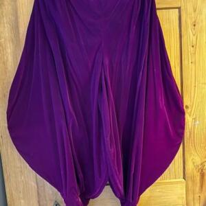 Le Bailli veste rose croisé devant assez lourde pantalon en velours fuchsia Gr. 40