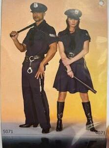Policière Veste jupe ceinture Gr. M