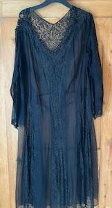 Robe transparente noir 1920 Gr.L