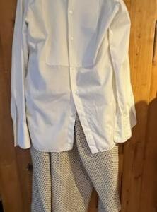 Pantalon en laine mél. Gr. XXL et chemise blanche Gr. XL 1900