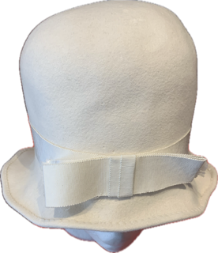 Chapeau laine blanc cassé 1960