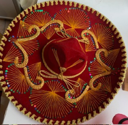 Sombrero Paillettes colorés verte rose bleue jaune