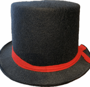 chapeau noir feutrine ruban en feutre TU