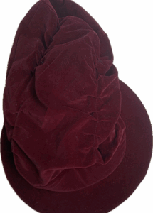 Chapeau de sorcière bordeaux