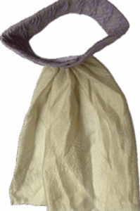 Création anneau jolie coiffe moyen âge mauve beige TU