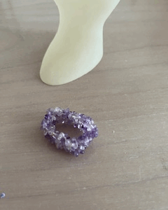 Création bague bleue