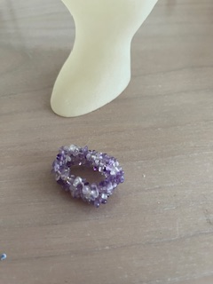 Création bague bleue