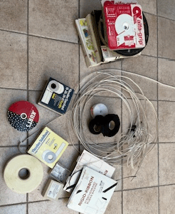 Accessoires de couture rigilaine velcro ruban cerceaux
