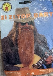 Barbe noir longue lisse