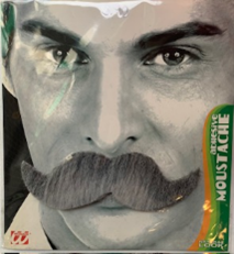Moustache beige arrondie grise