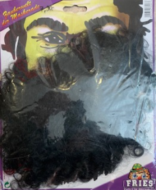 Barbe frisée noir