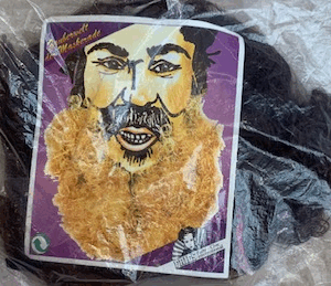 Barbe noir frisé