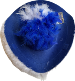 Chapeau de majorette bleu TU