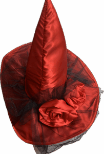 Chapeau de sorcière rouge