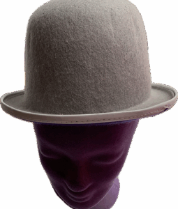 Chapeau melon gris feutrine