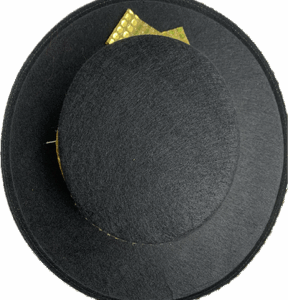 2 Chapeaux espagnole ruban jaune brillant en feutrine