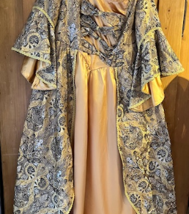 Barok Robe Rococo longue Gr. XL or damassé