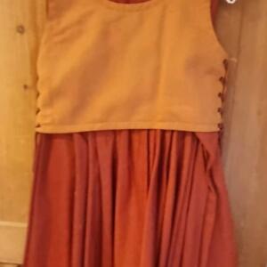 Fifibrindacier-robe-gabardine-gilet- à-nouer-cotés