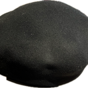 Beret noir en laine TU
