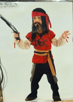 Pirate des caraïbes pantalon veste ceinture bandana Gr. 11-13 ans