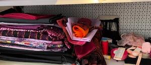 18 Lot de tissu et accessoires de couture rubans bordures