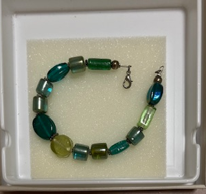 Bracelet vert en verre
