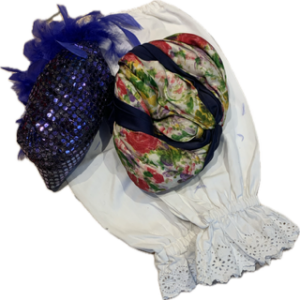 Chapeaux 2 pces 1920 -1940 et jambières blanches en coton 3