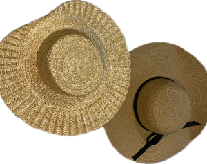 Chapeaux paille 2 pces