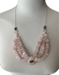 Collier quartz rose