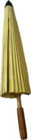Parasol chinois en papier jaune